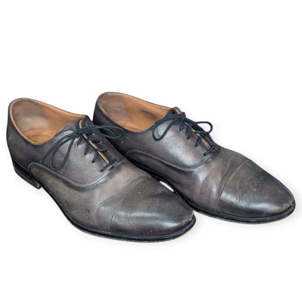 Ace Marks Oxford Cap Toe Leather Dress Shoes Men's Size 8.5 Made in Italy